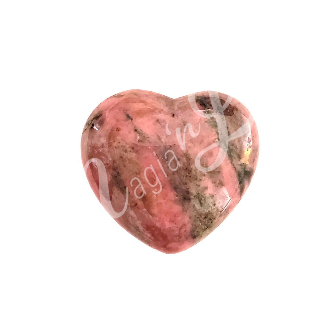 Corazón de Rodonita 1,5 X 1,75″