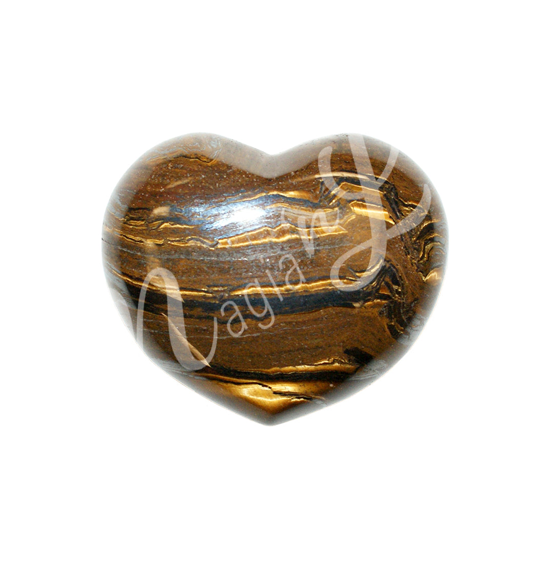 Corazón de Ojo de Tigre 1,5 X 1,75″
