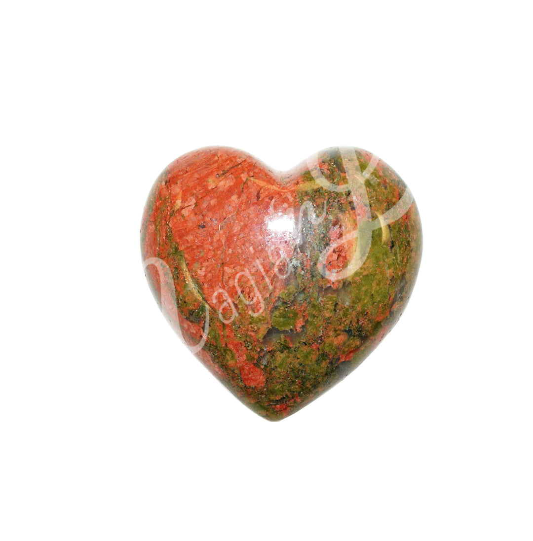 Corazón de Unakita 1,5 X 1,75″