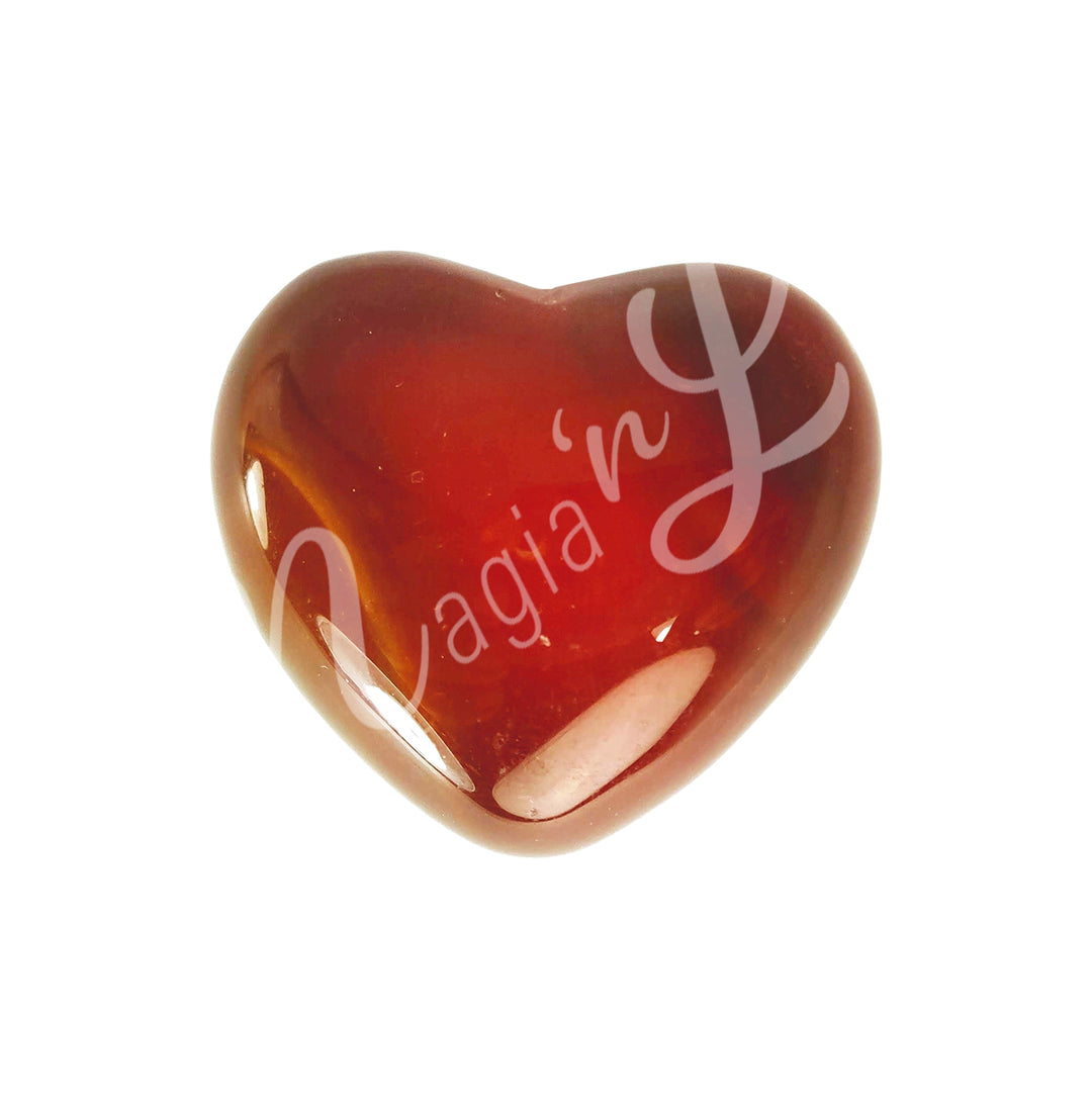 Heart Carnelian 1.5 X 1.75"