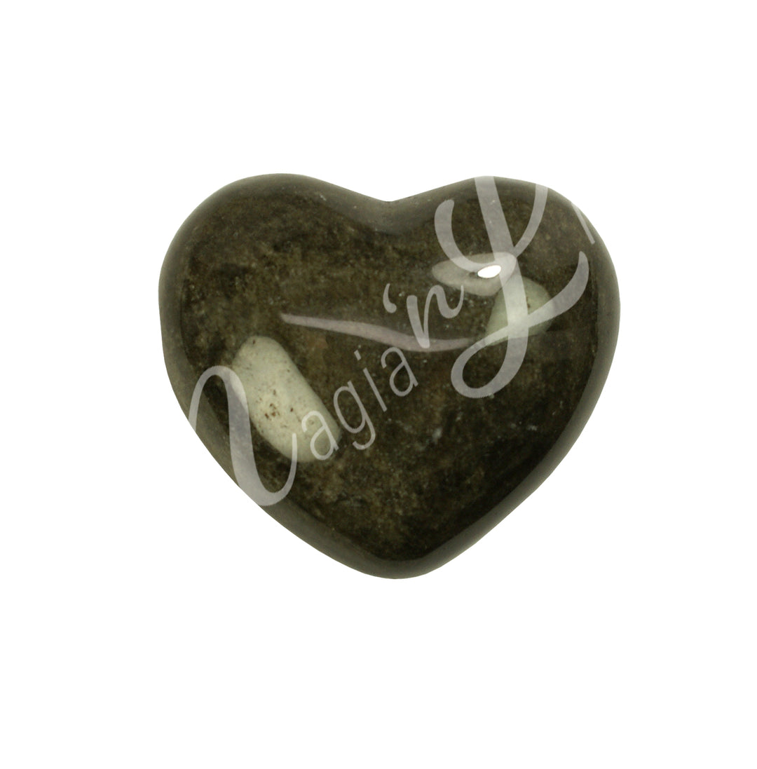 Heart Goldsheen Obsidian 1.5 X 1.75″