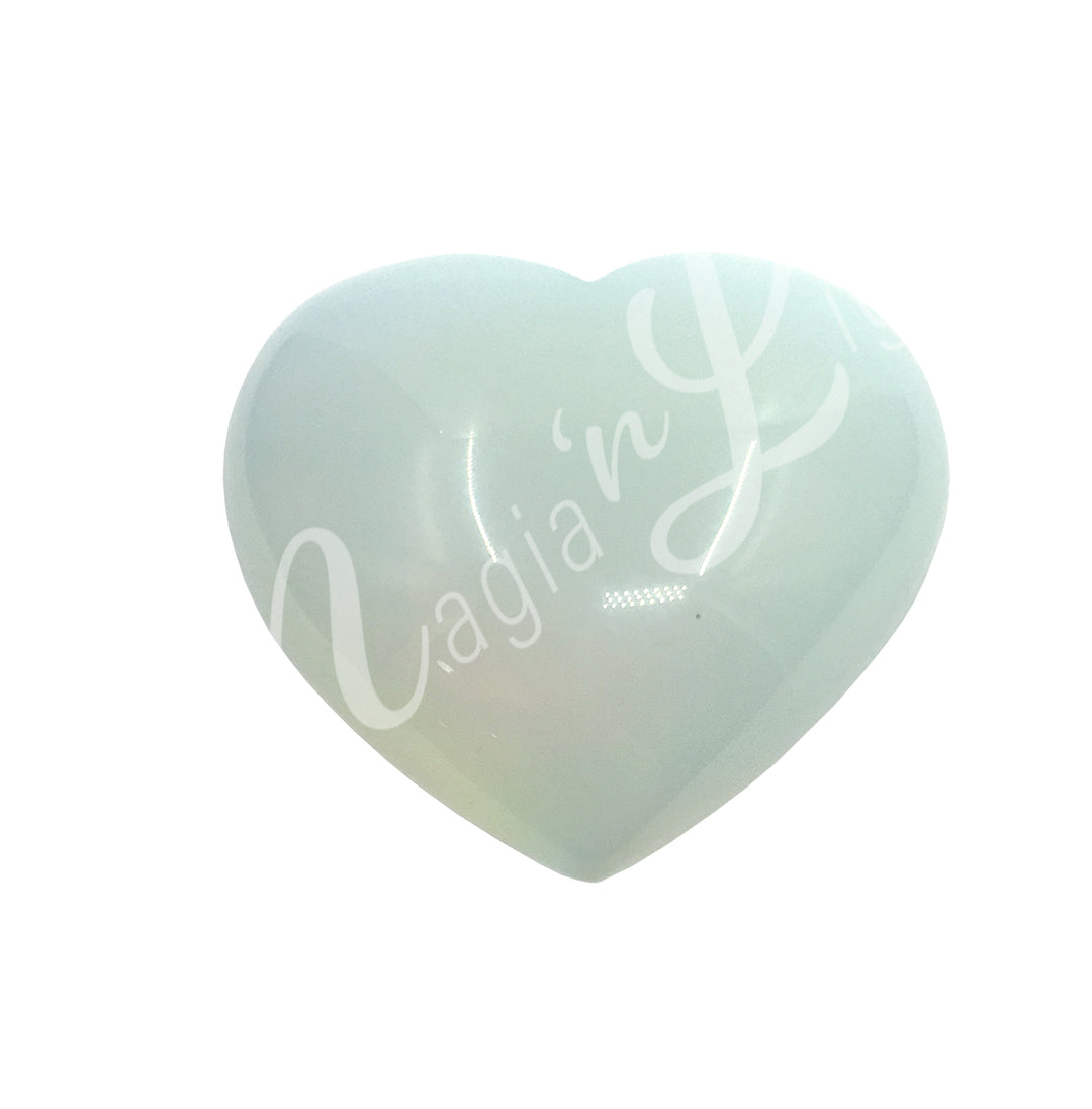 Corazón de Opalita 1,5 X 1,75″