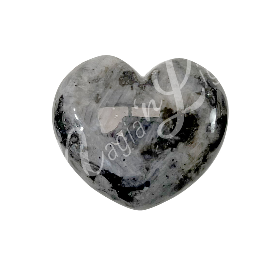 Corazón de Larvikita 1,5 X 1,75″