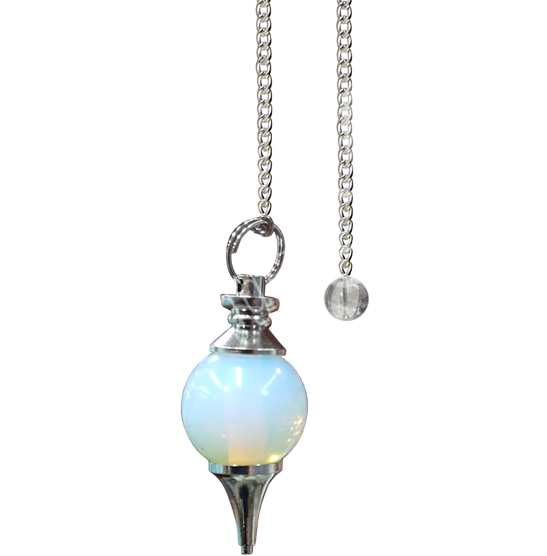 Pendulum Opalite Ball Plain Chain 9″L