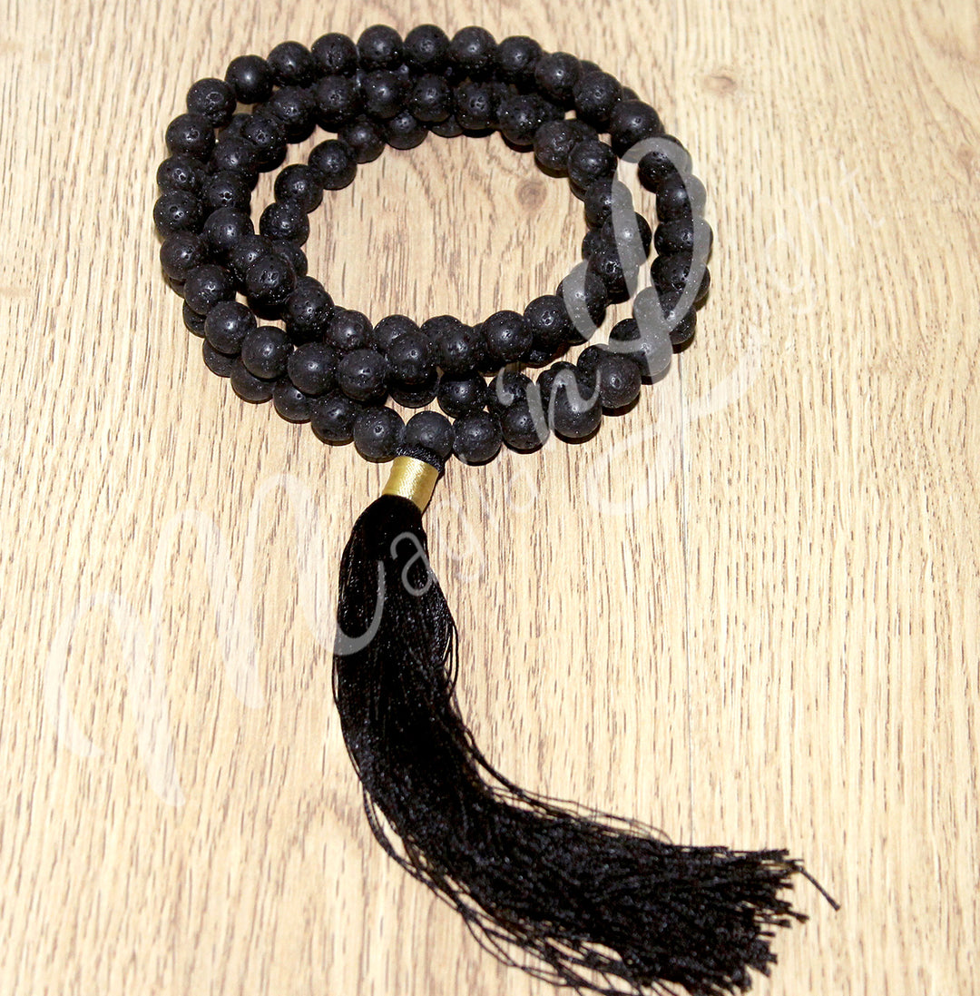 Japamala Lava Beads 22″L