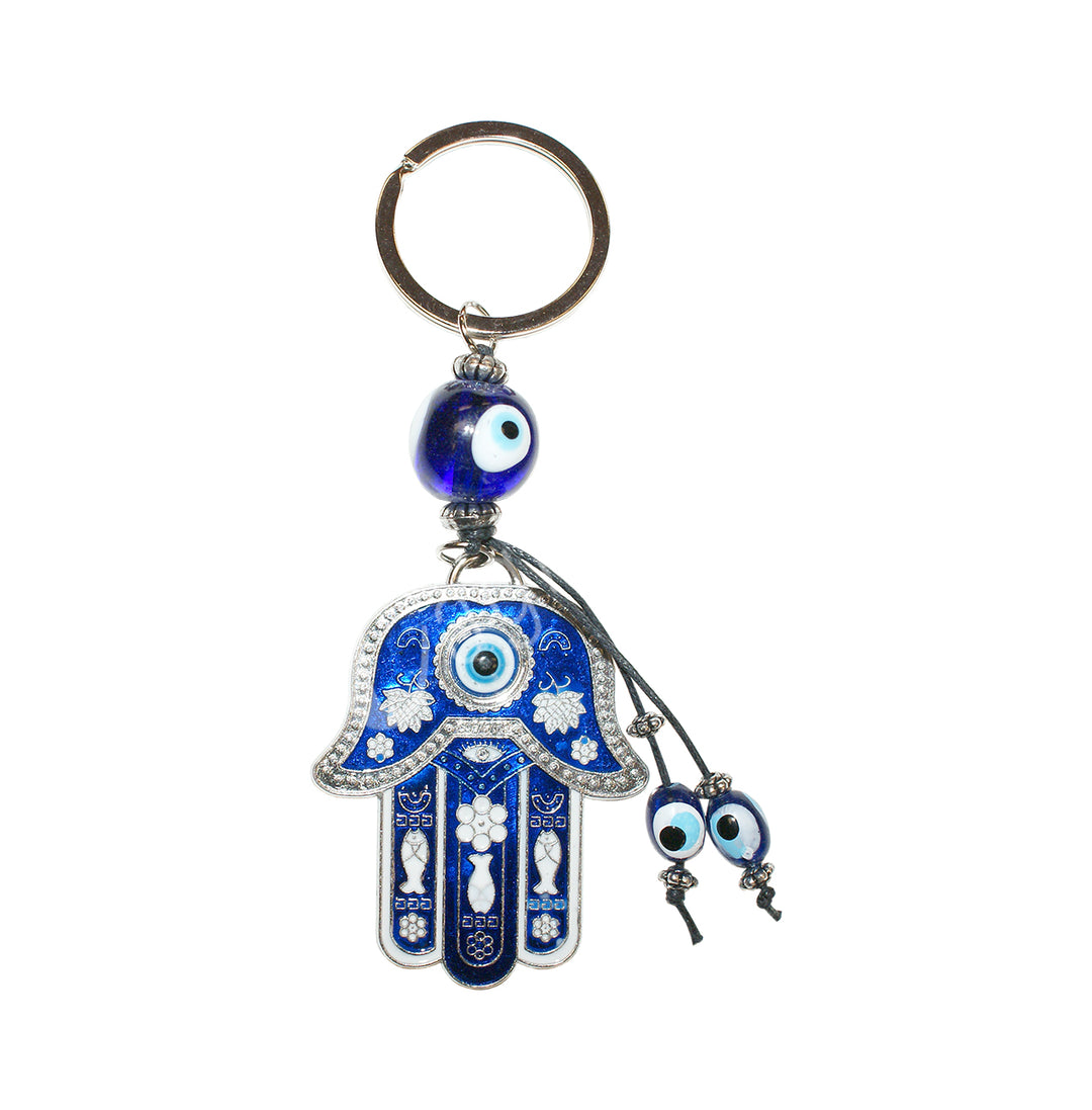 Keychain Evil Eye Hand of Fatima 4.25-4.5"L