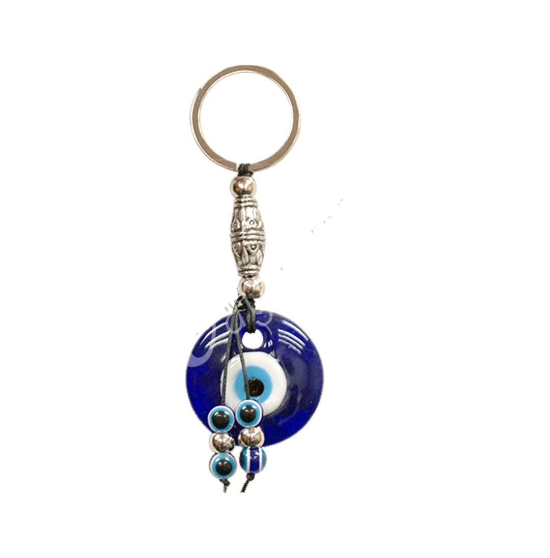 Keychain Evil Eye Glass 4.25-4.5″L