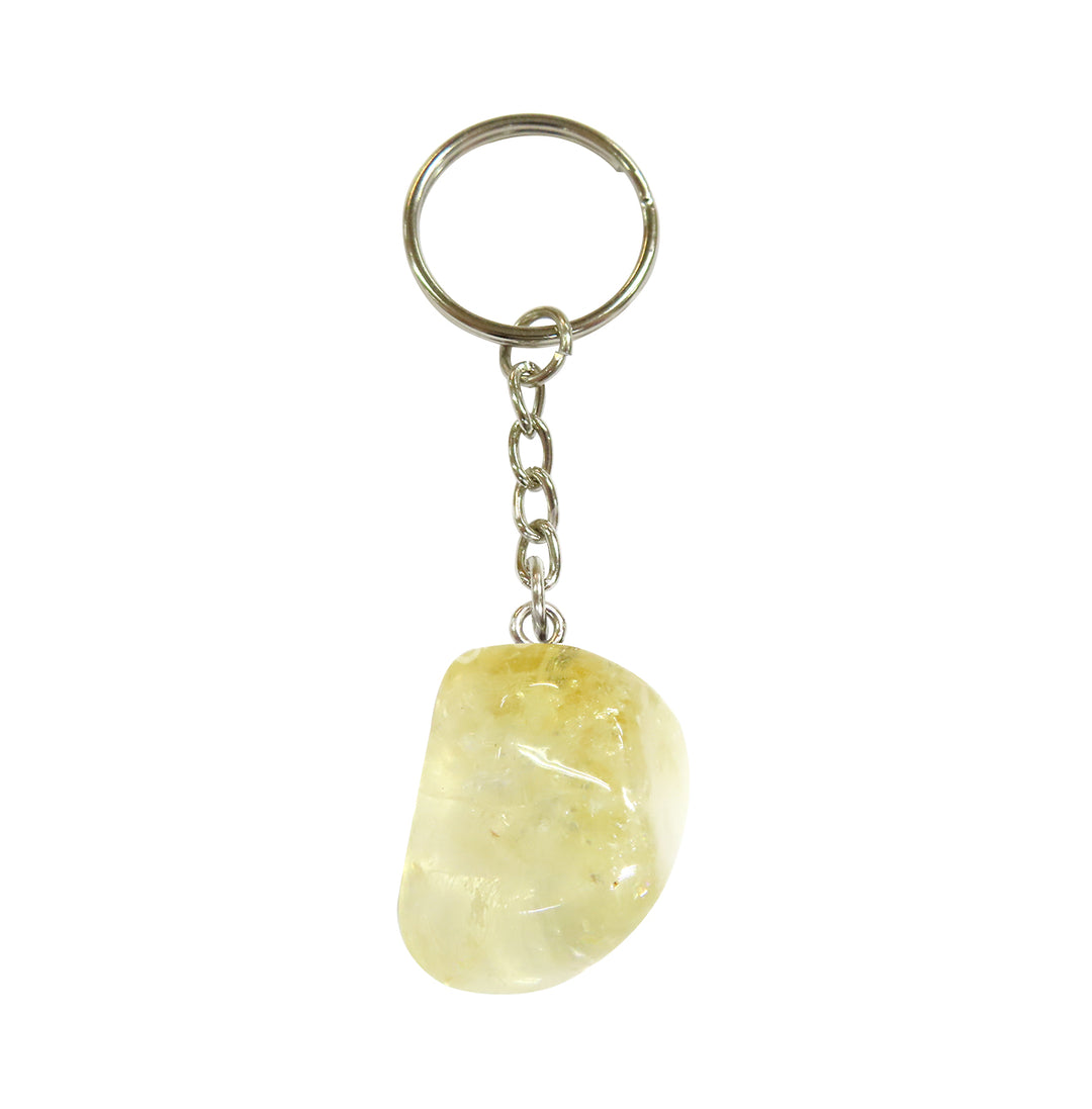 Llavero de Piedra Pulida de Citrino 3-3,5"L