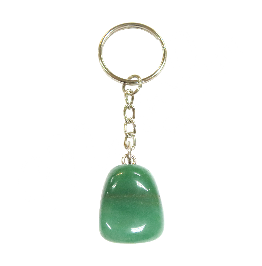 keychain Tumbled Stone Green Aventurine