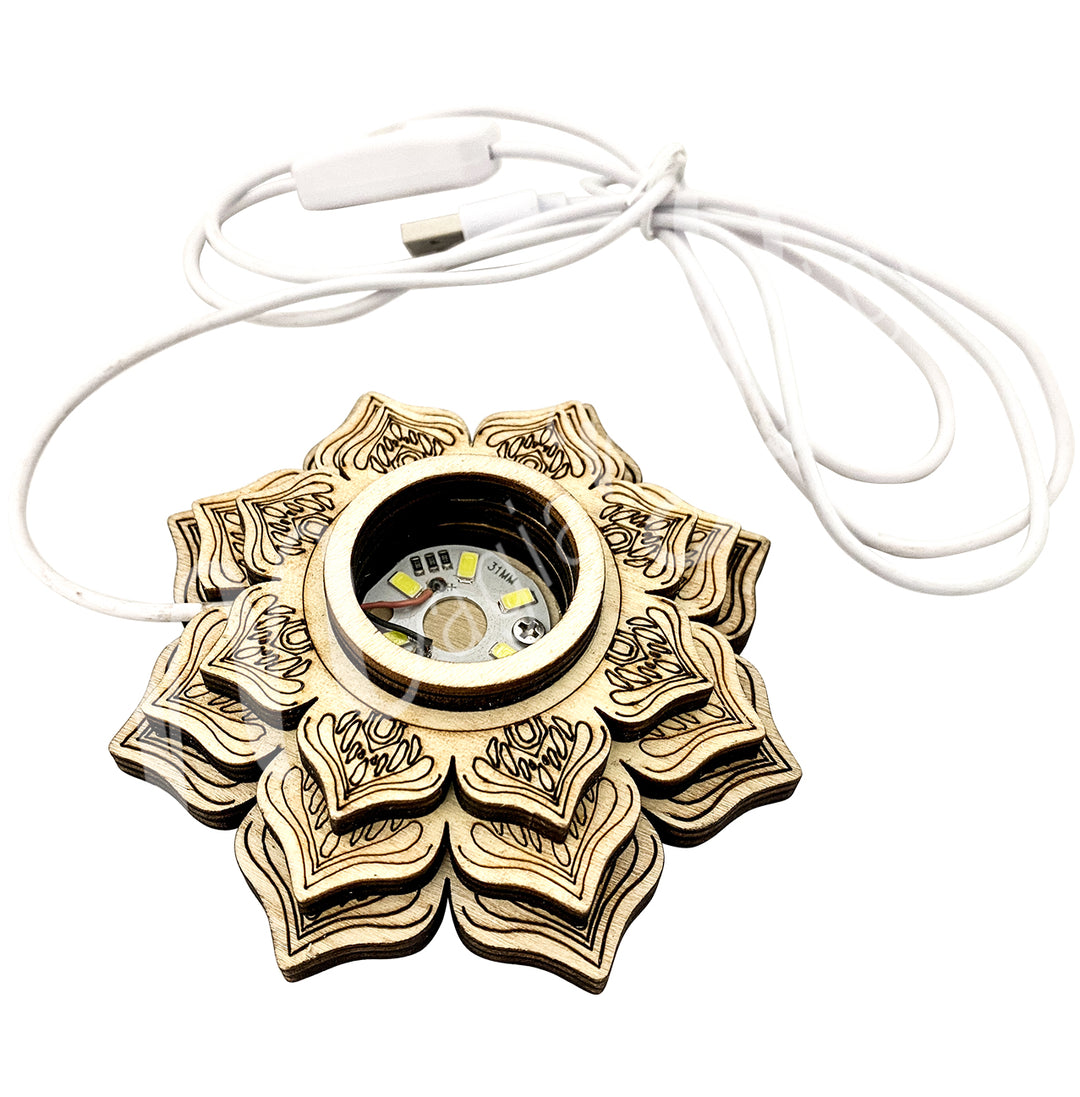 Light Base Multicolor LED Lotus 4-4.5"