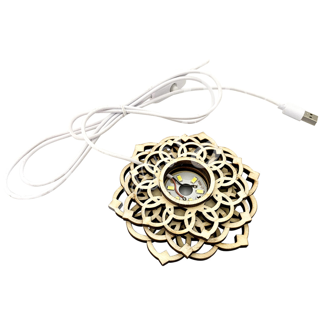 Light Base Multicolor LED Lotus 4-4.5"