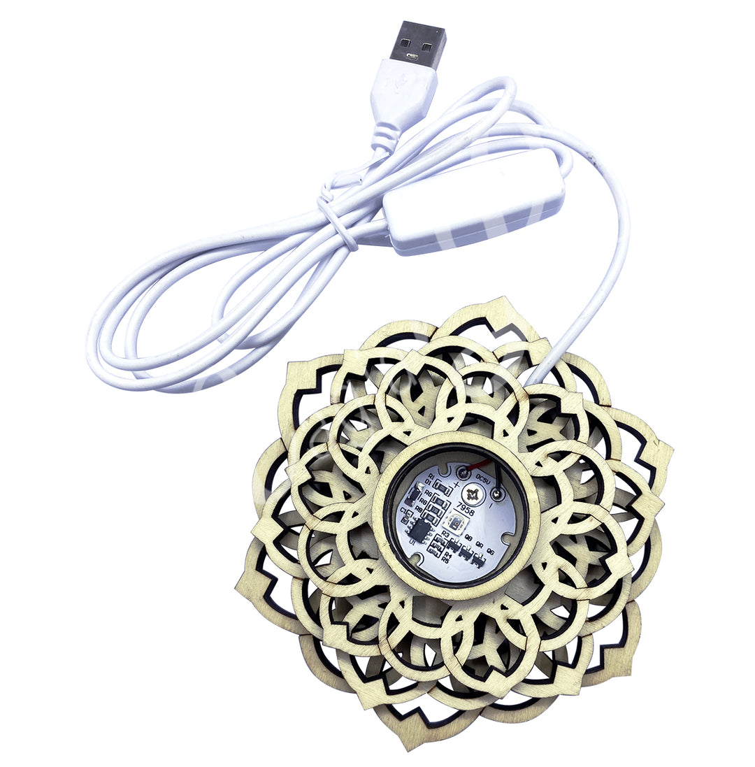 Light Base White LED Lotus 4-4.5"