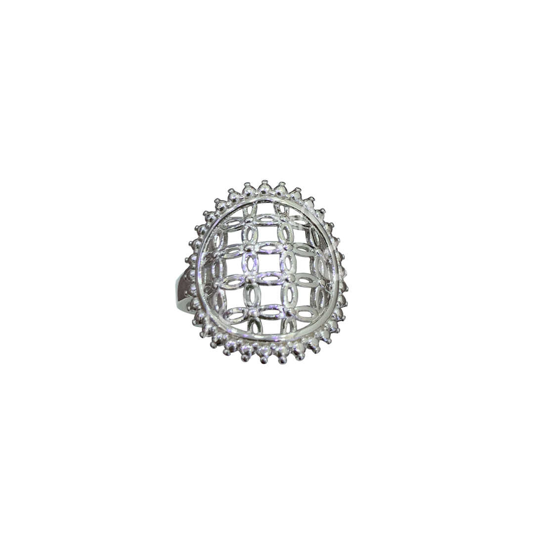 Sterling Silver Ring Flower of Life