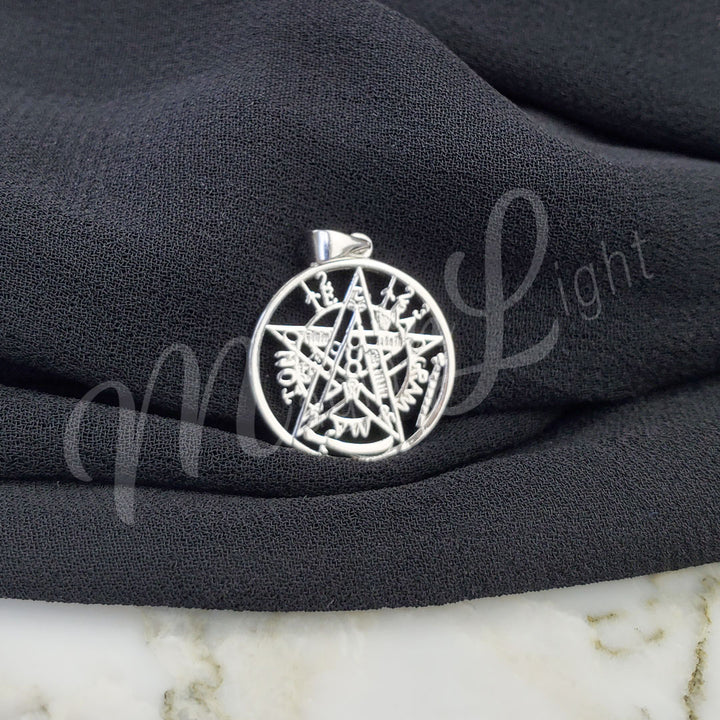 Sterling Silver Pendant Pentacle 0.75″dia.