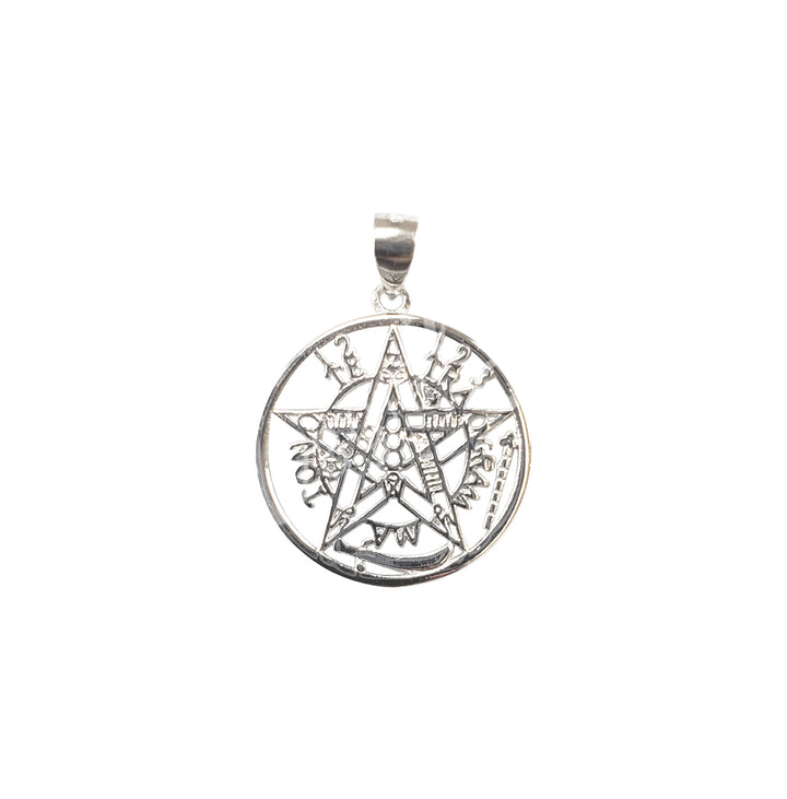 Sterling Silver Pendant Pentacle 0.75″dia.