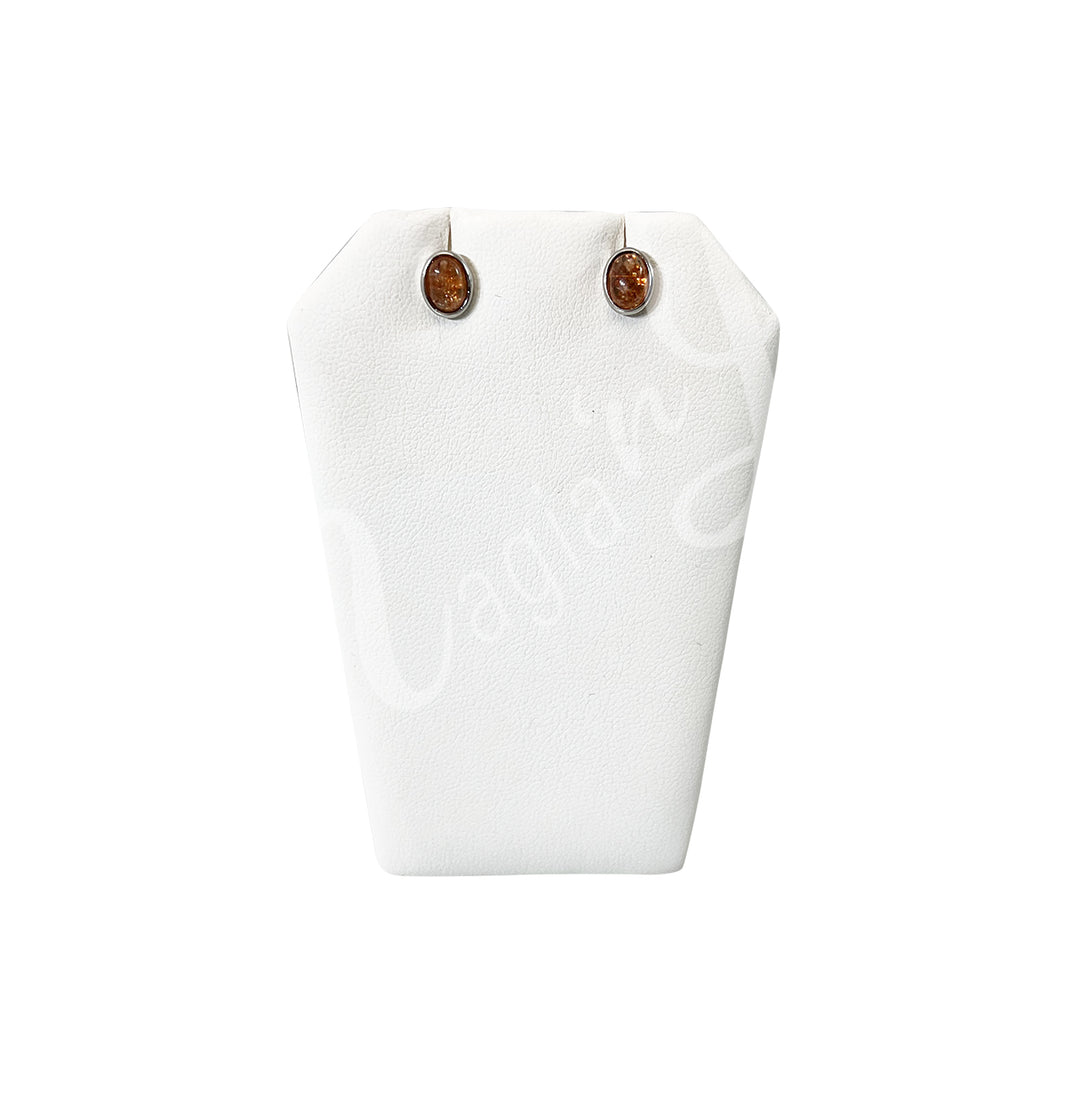 Sterling Silver Earrings Sunstone