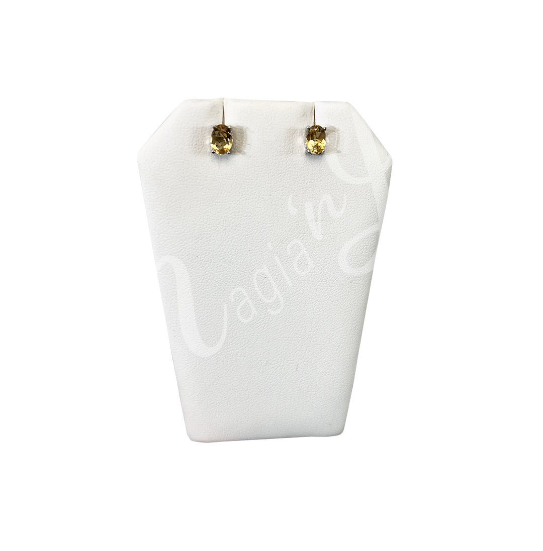 Pendientes de Plata Esterlina con Citrina