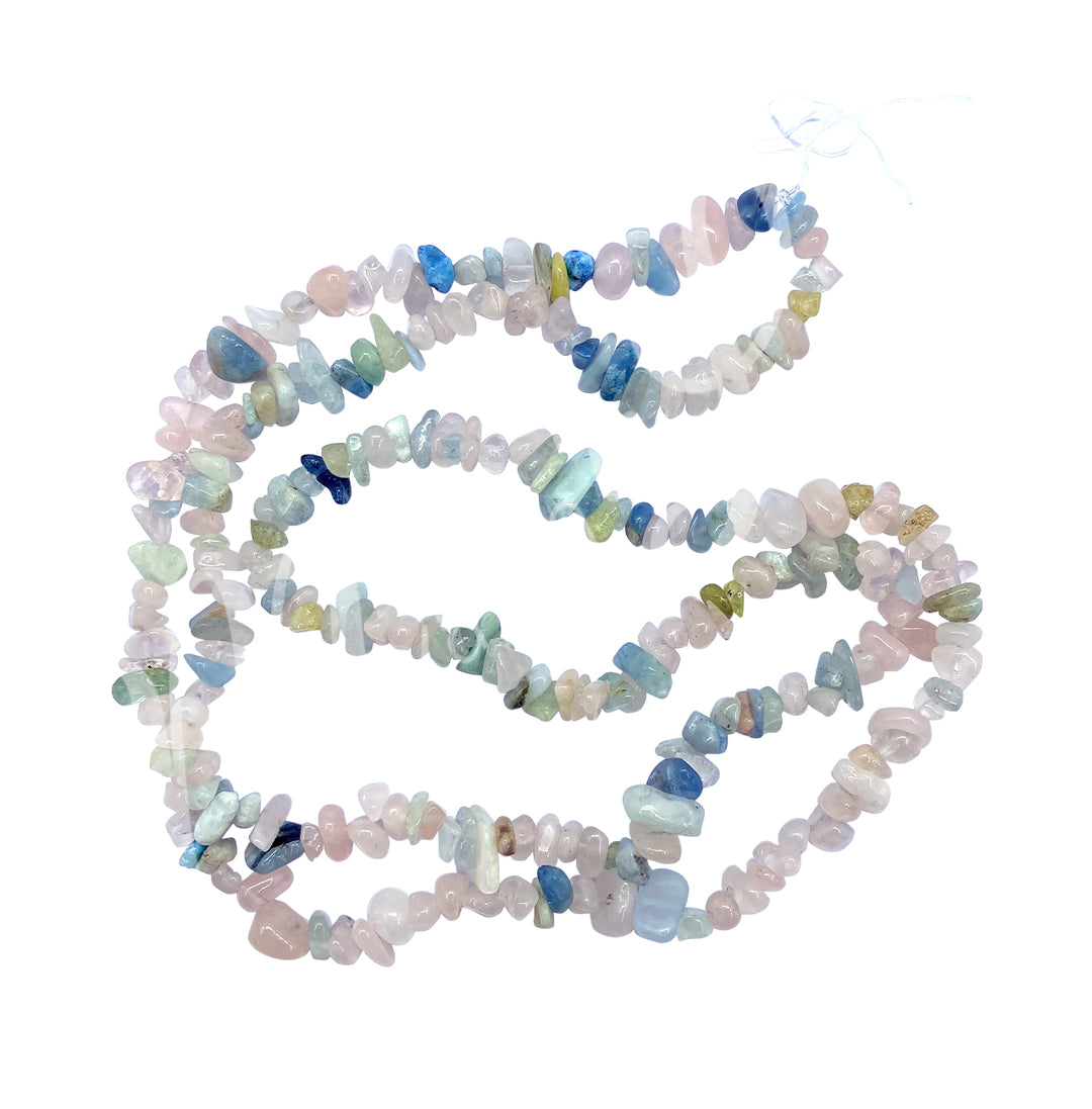Collar de Chips de Morganita (5-8 mm) 32"