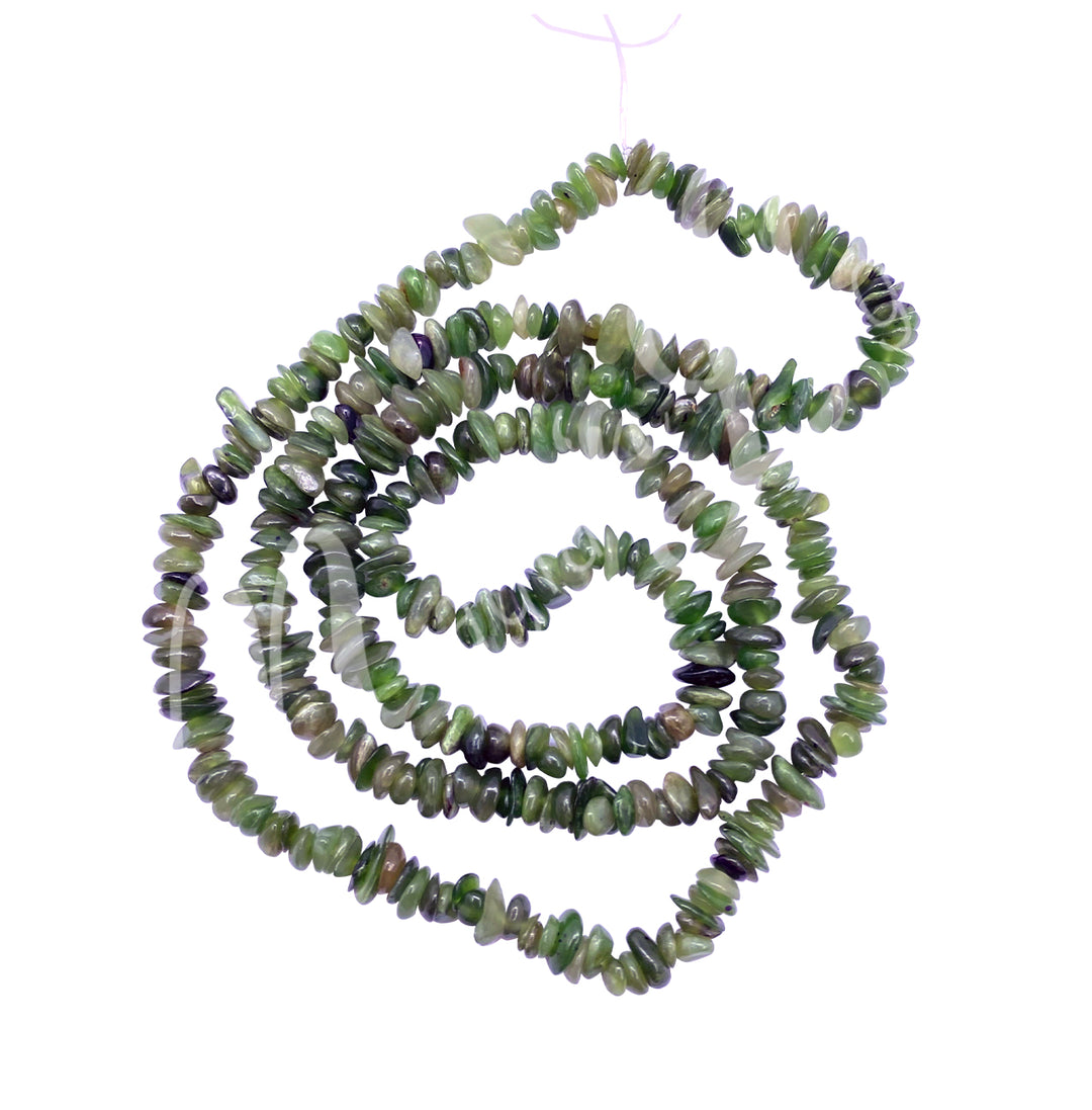 Chips Necklace Nephrite Jade (5-8mm) 32"L