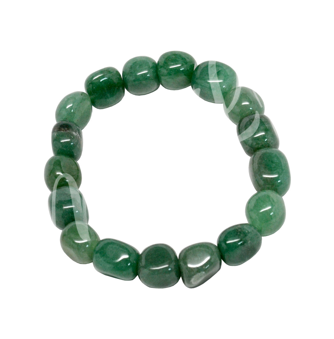 Bracelet Tumbled Stones Green Aventurine (12-15mm) 7-7.5"