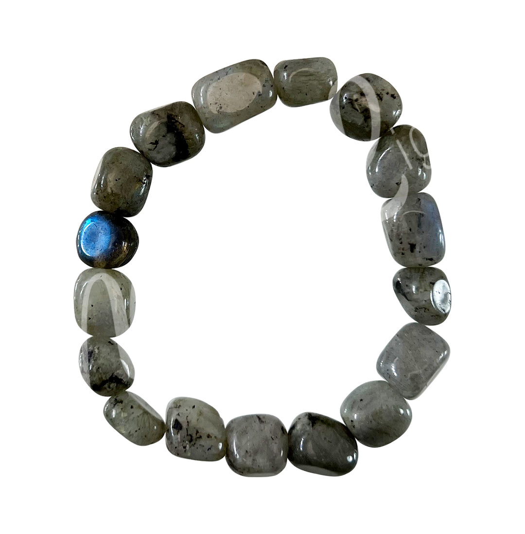 Bracelet Tumbled Stones Labradorite (12-15mm) 7-7.5"