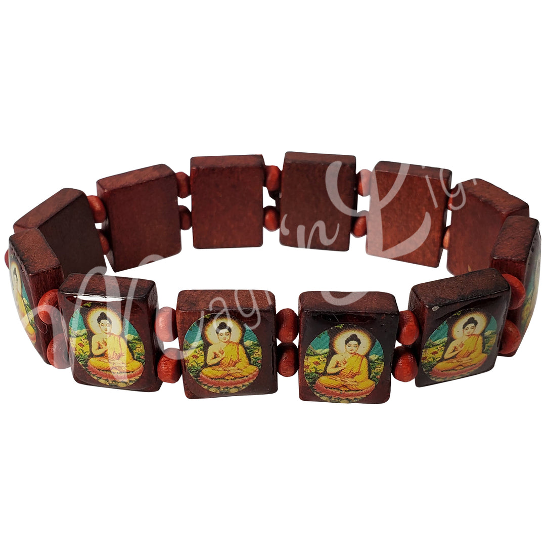 Bracelet Wood Printed Hindu Deities