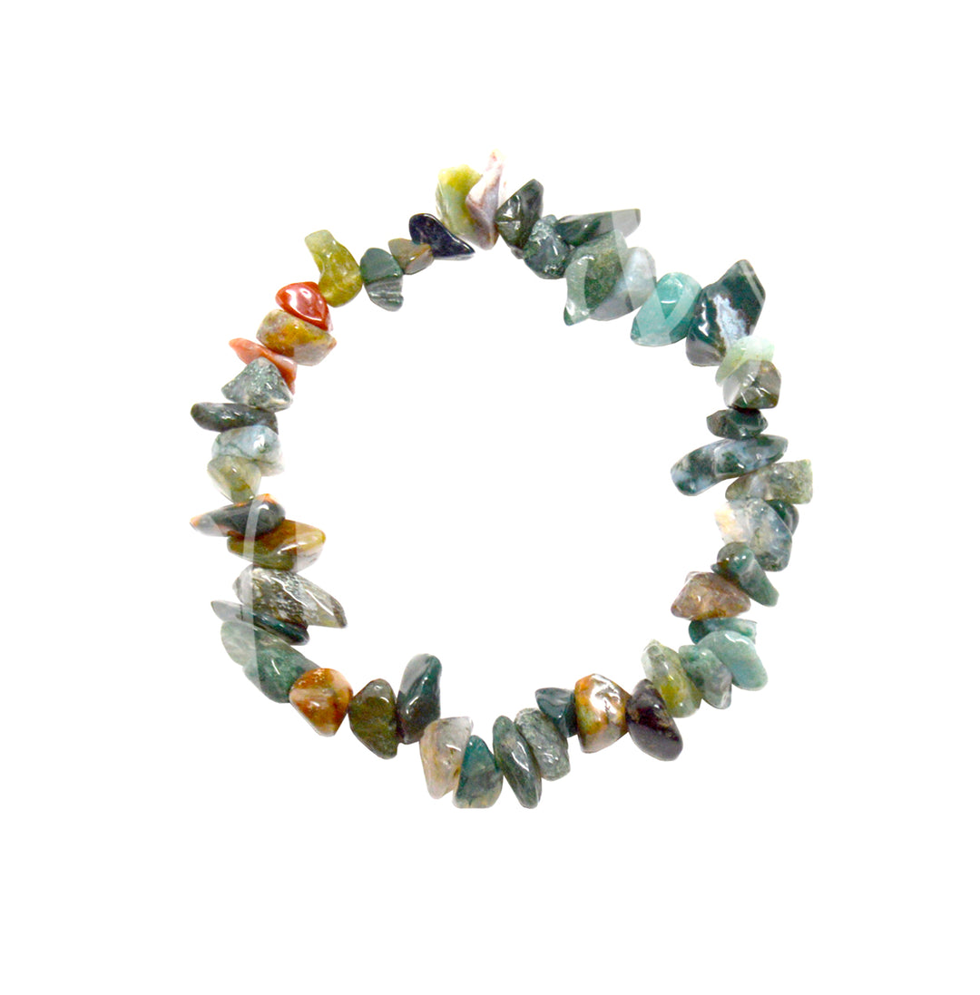 Bracelet Chips Bloodstone (5-8mm) 7.5"