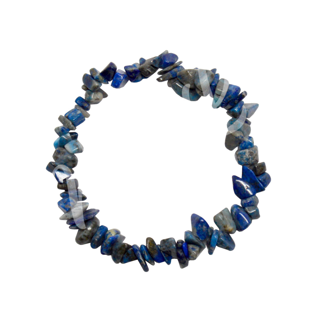 Bracelet Chips Lapis Lazuli (5-8mm) 7.5"