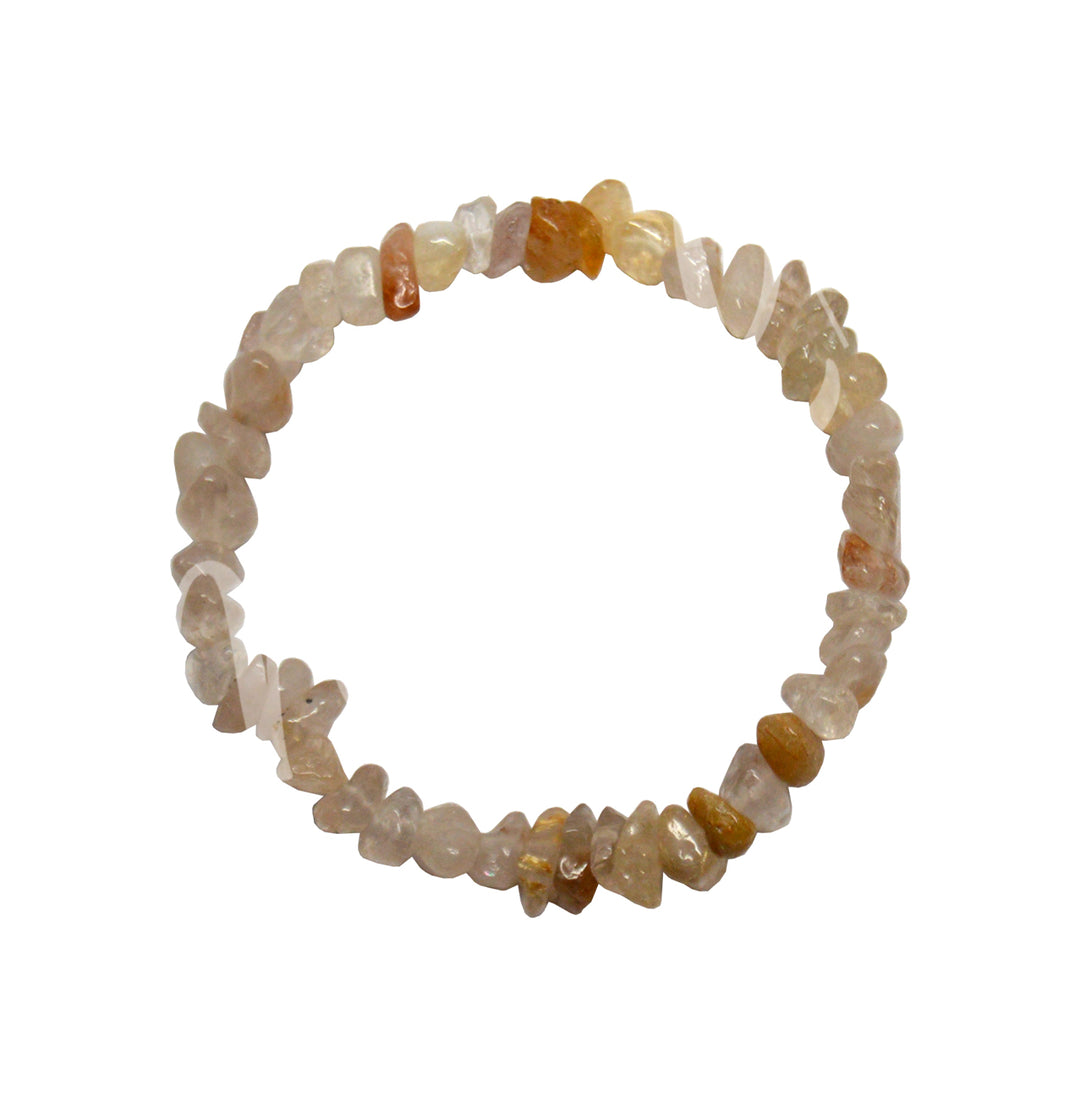 Bracelet Chips Rutilated Quartz (5-8mm) 7.5"