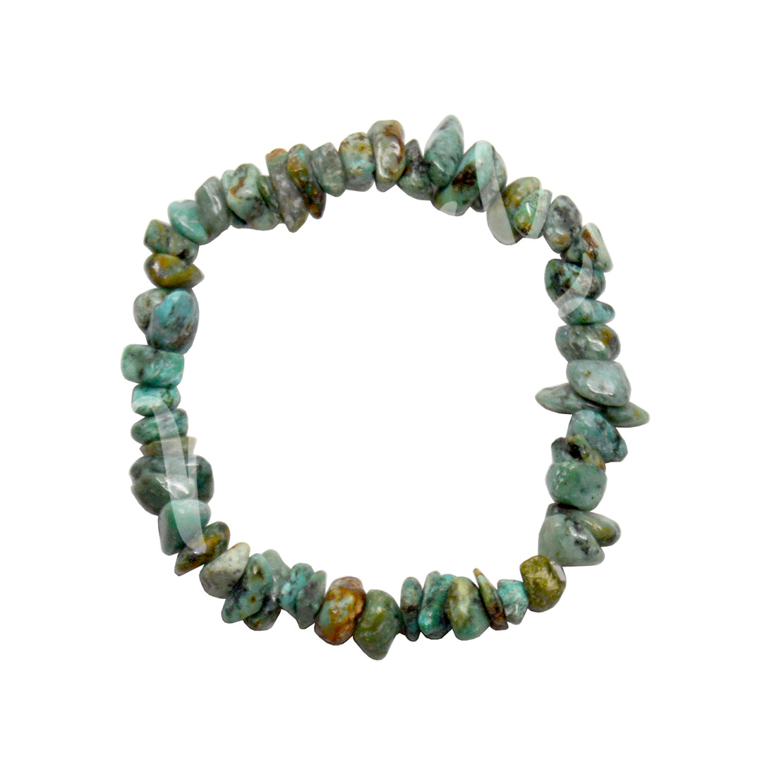 Bracelet Chips African Turquoise (5-8mm) 7.5"