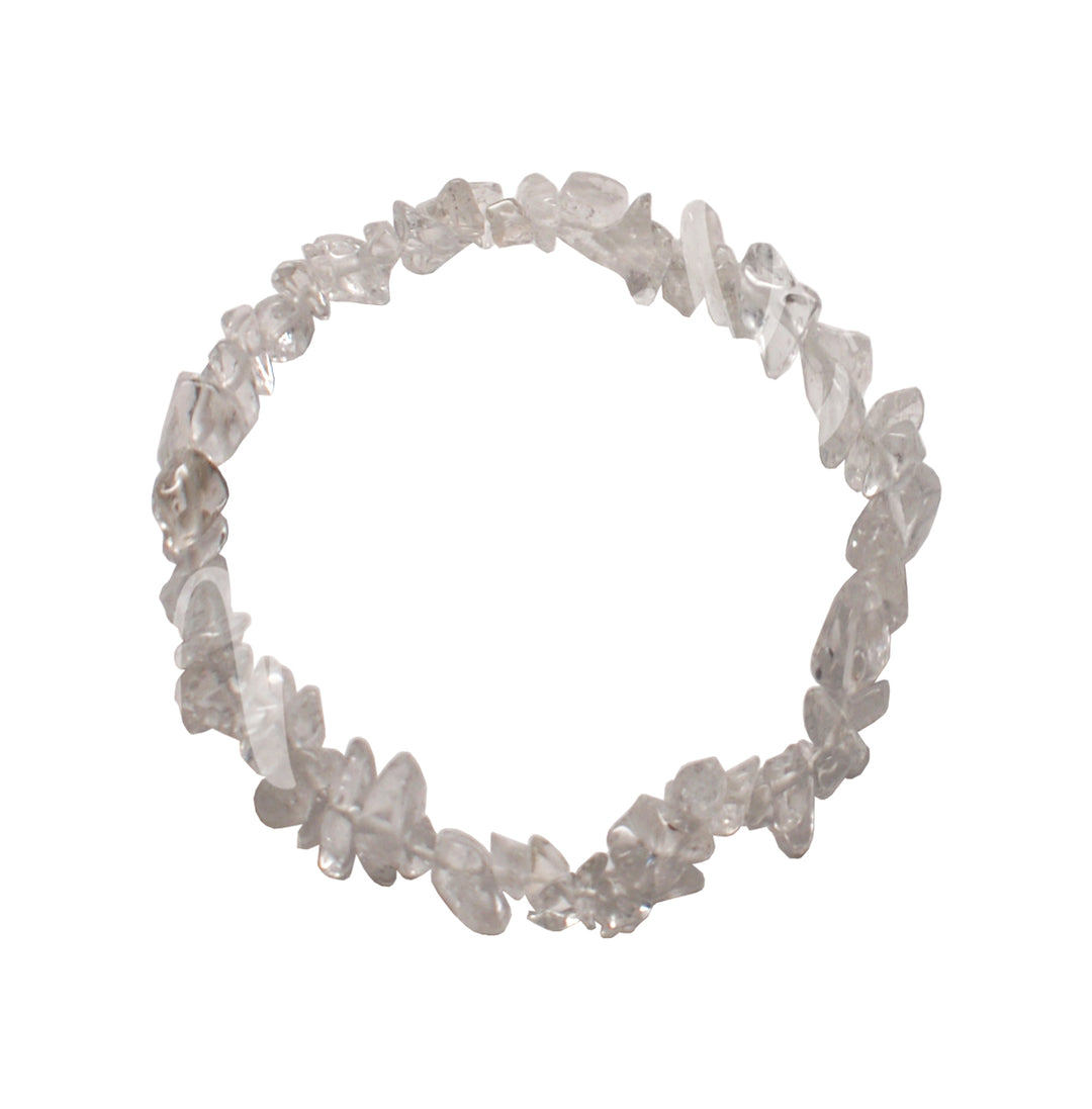 Bracelet Chips Crystal Quartz (6-7mm) 7.15-7.25"