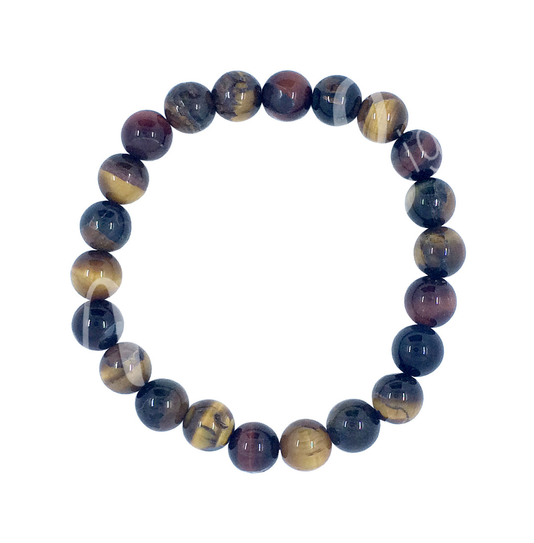 Bracelet Tiger Eye, Tricolor (8-8.5mm) 7.15-7.25"