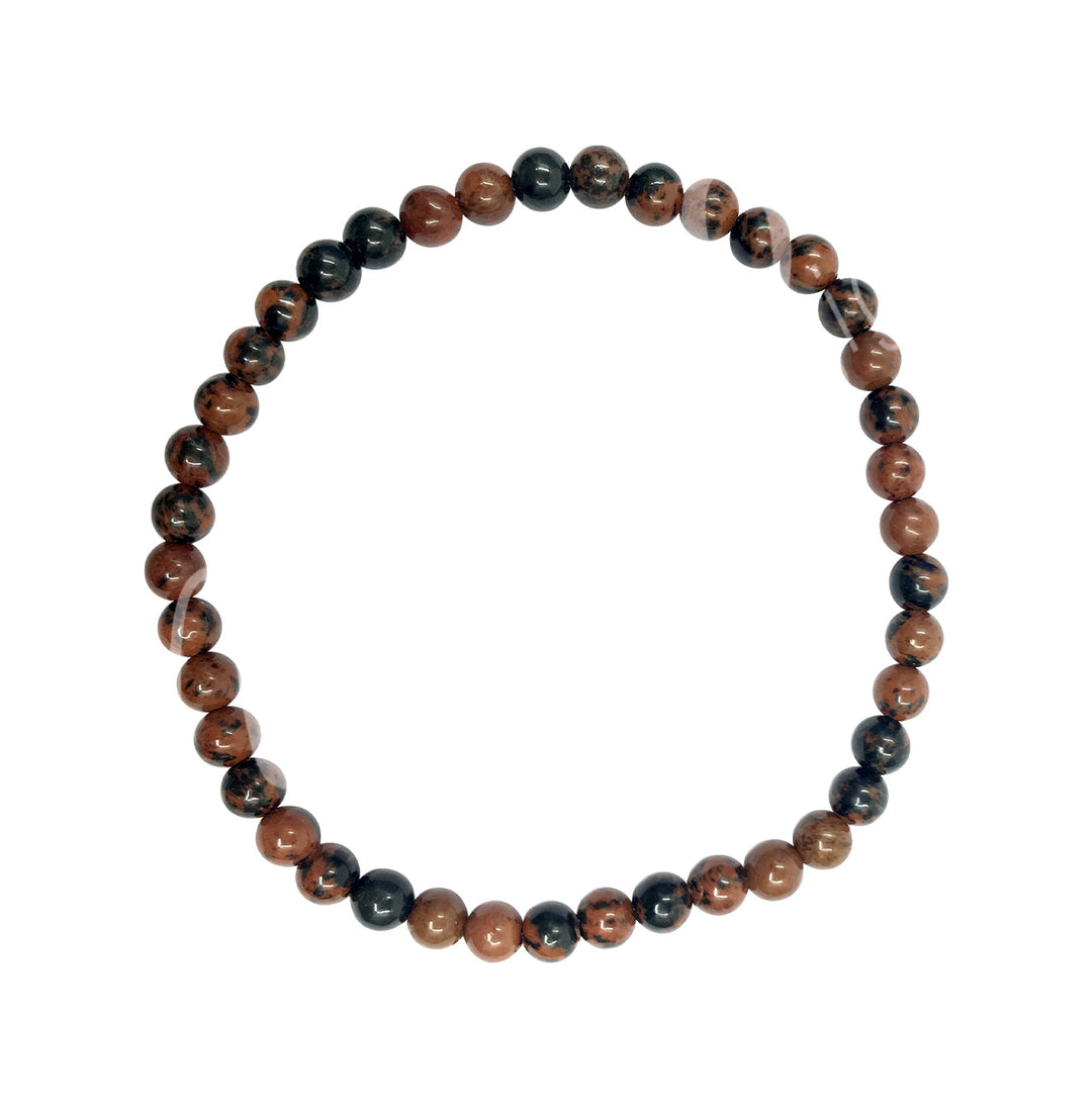 Pulsera de obsidiana caoba (4-4,5 mm) 7,15-7,25"