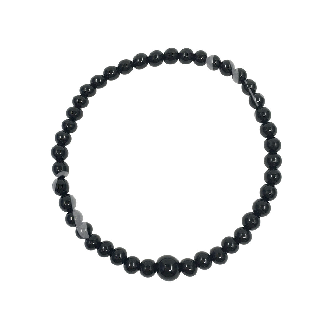 Pulsera de Ónix Negro (4-4.5 mm) 7.15-7.25"