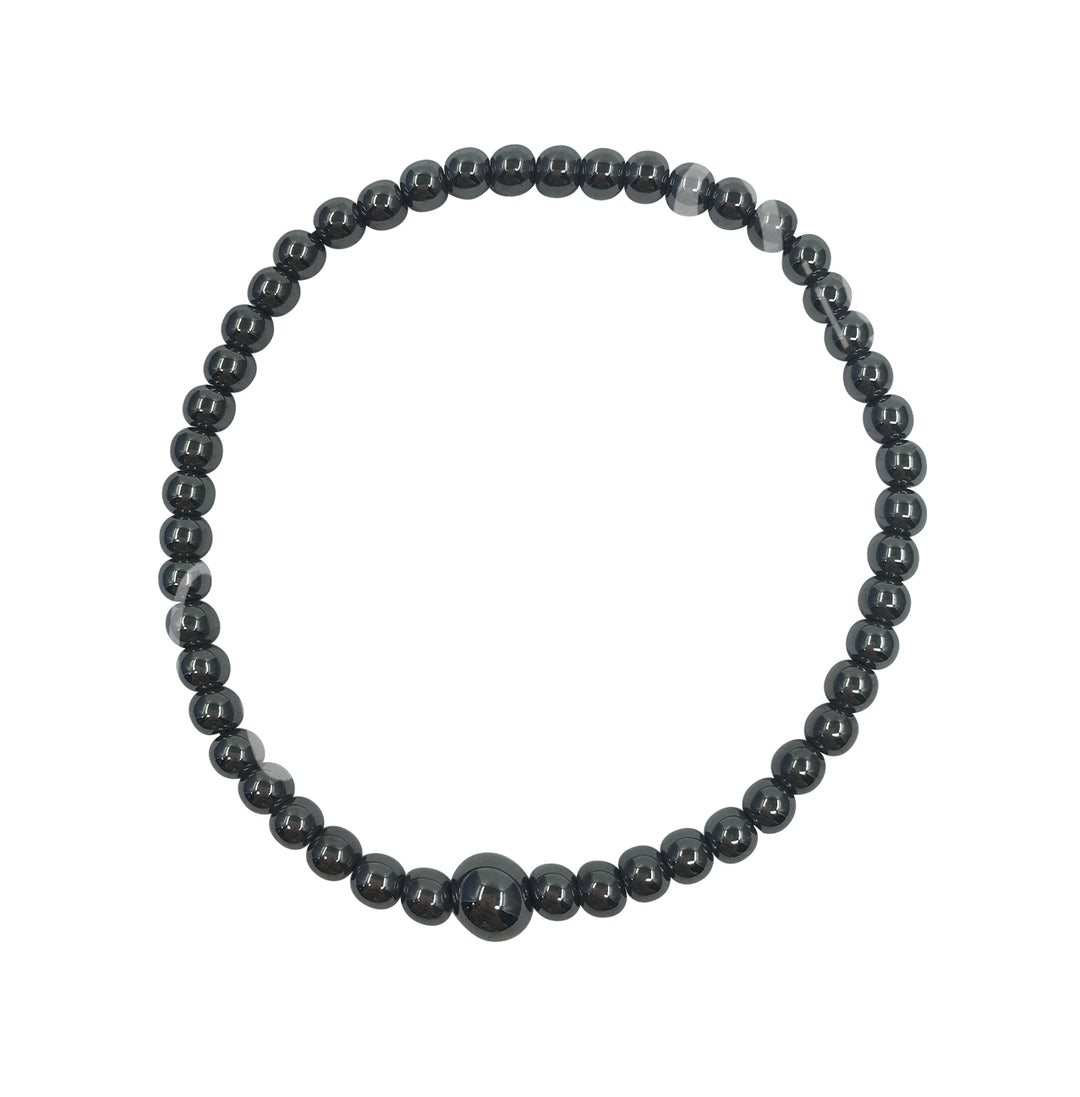 Pulsera Hematita (4-4.5 mm) 7.15-7.25"