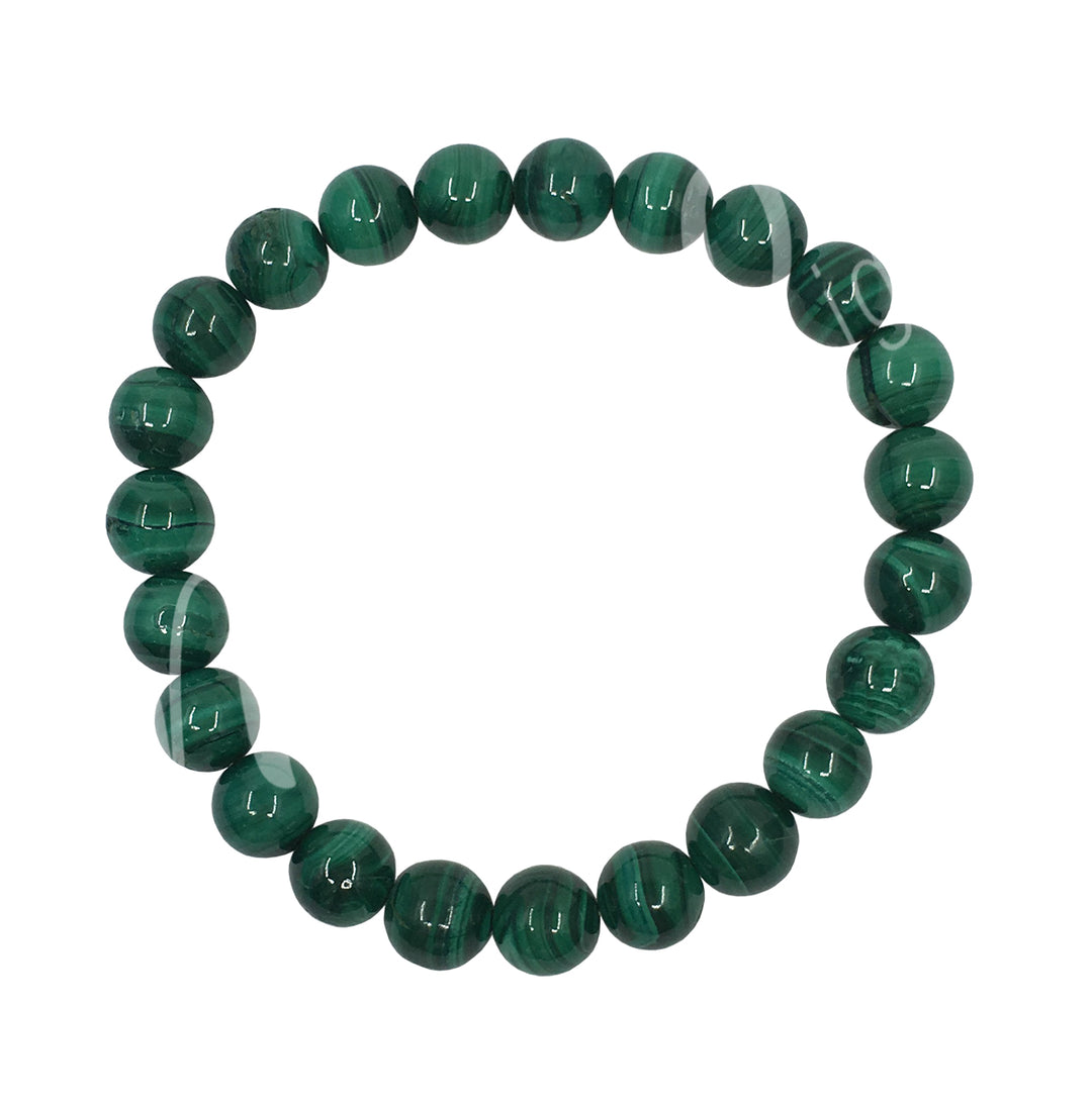 Bracelet Real Malachite (7-8mm) 7.15-7.25"