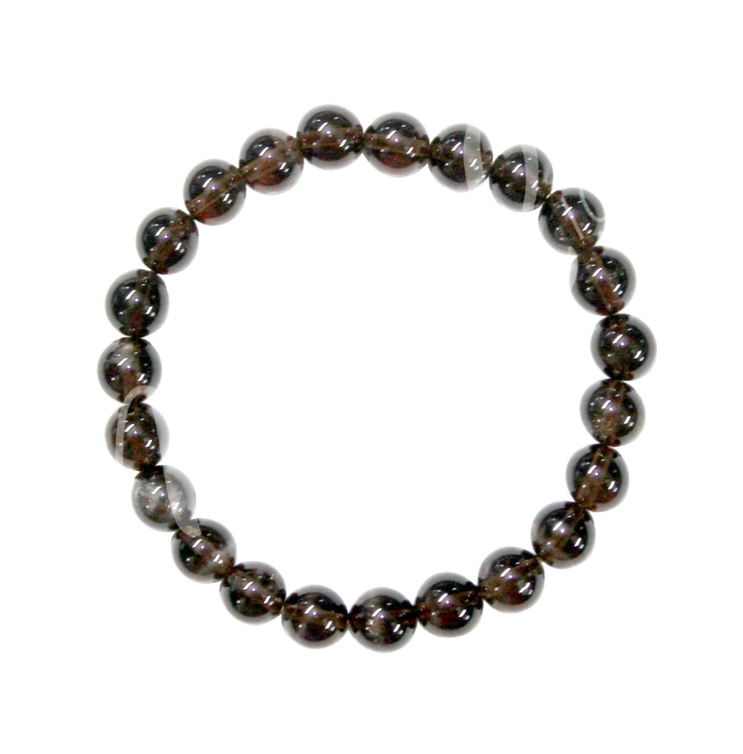 Bracelet Smoky Quartz (8-8.5mm) 7.15-7.25"