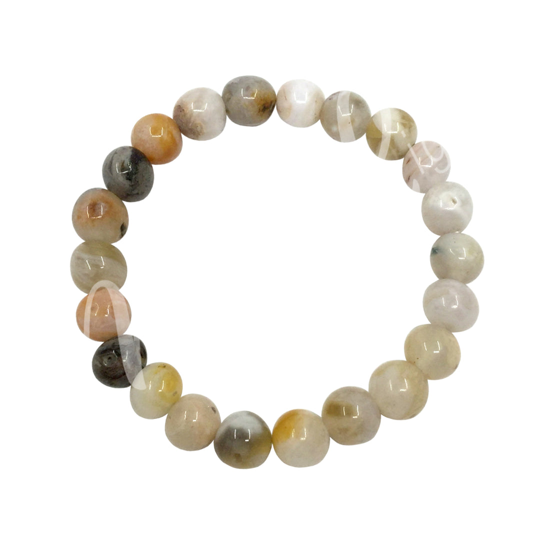 Bracelet Bamboo Leaf Agate (8-8.5mm) 7.15-7.25"