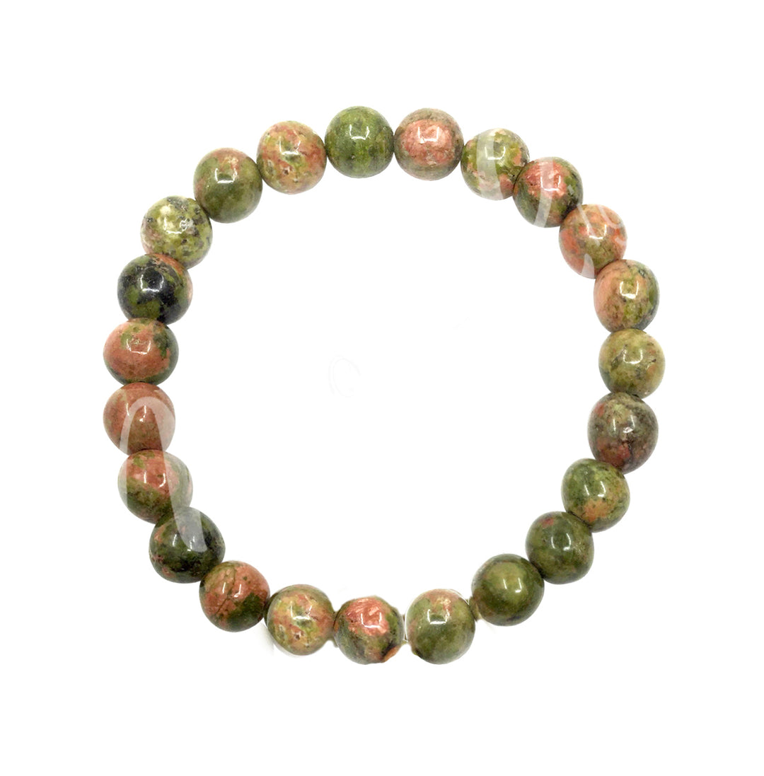 Bracelet Unakite (8-8.5mm) 7.15-7.25"