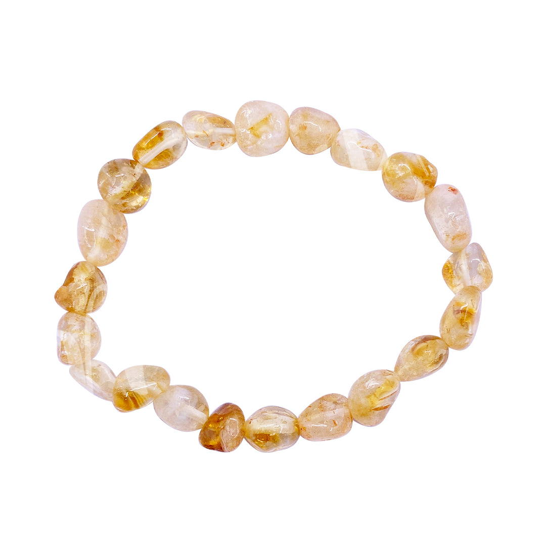 Bracelet Tumbled Stones Citrine 7-7.5"