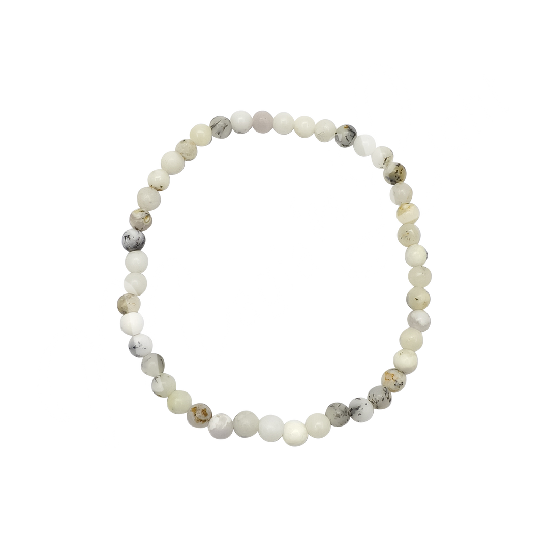 Pulsera de Ópalo Blanco (4 mm) 7,15-7,25"
