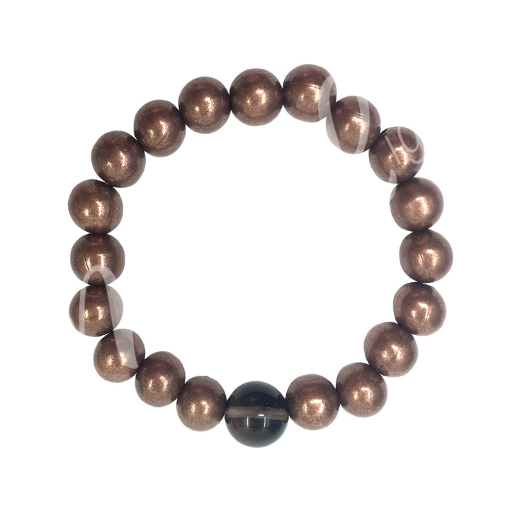Pulsera de Cuentas de Cobre (10 mm) 7,65-7,75"