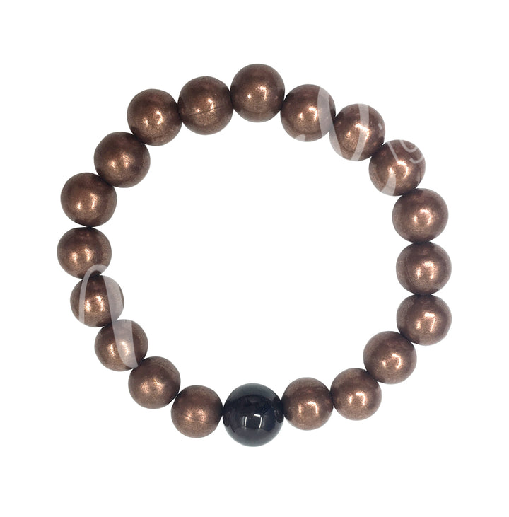 Pulsera de Cuentas de Cobre (10 mm) 7,65-7,75"