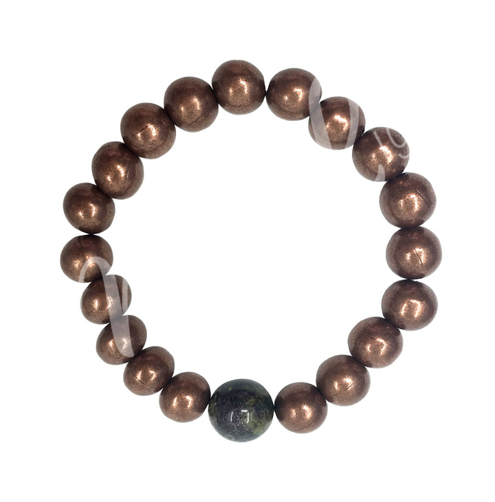 Pulsera de Cuentas de Cobre (10 mm) 7,65-7,75"