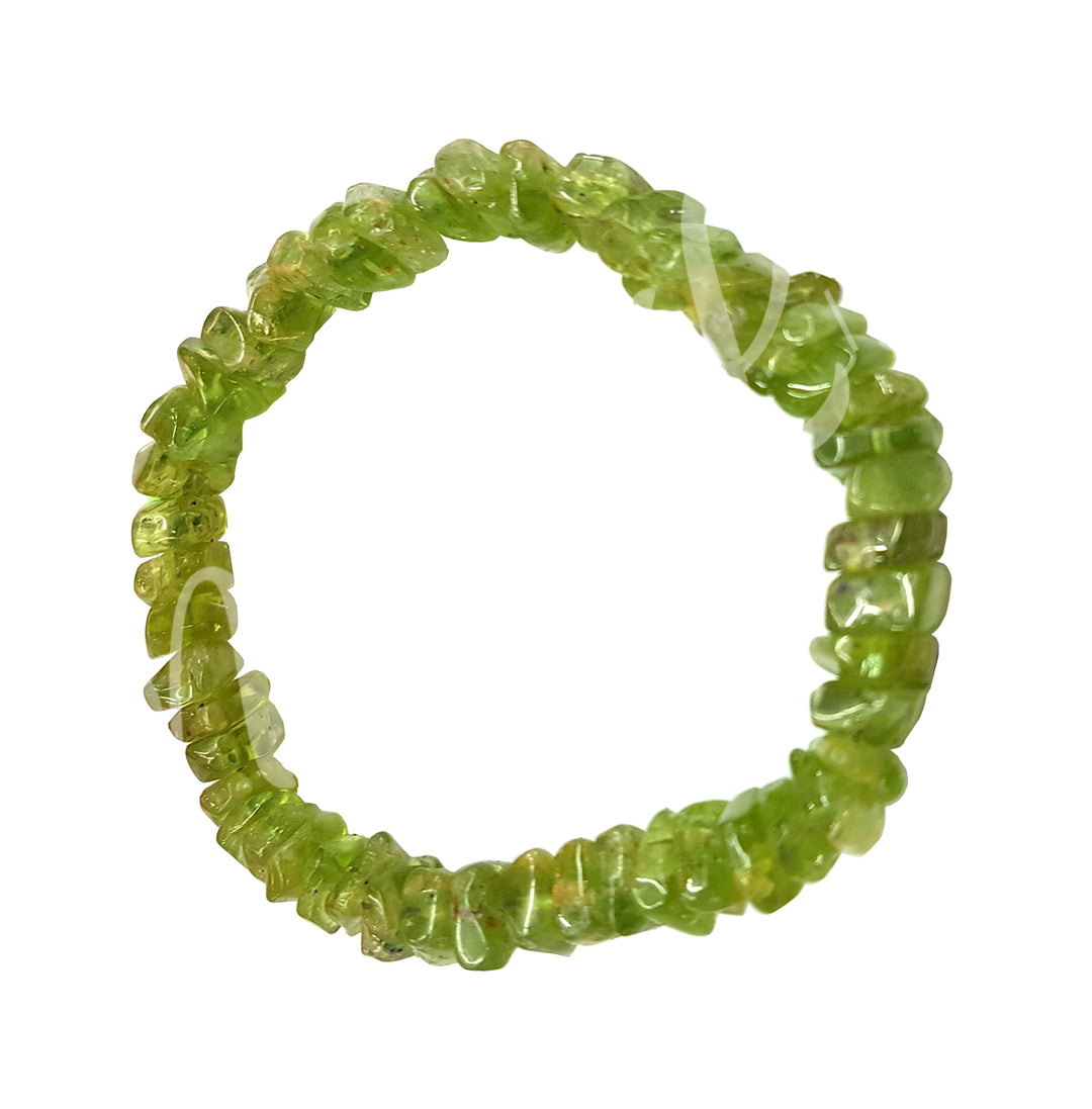 Bracelet Chips Peridot (5-8mm) 7.5"