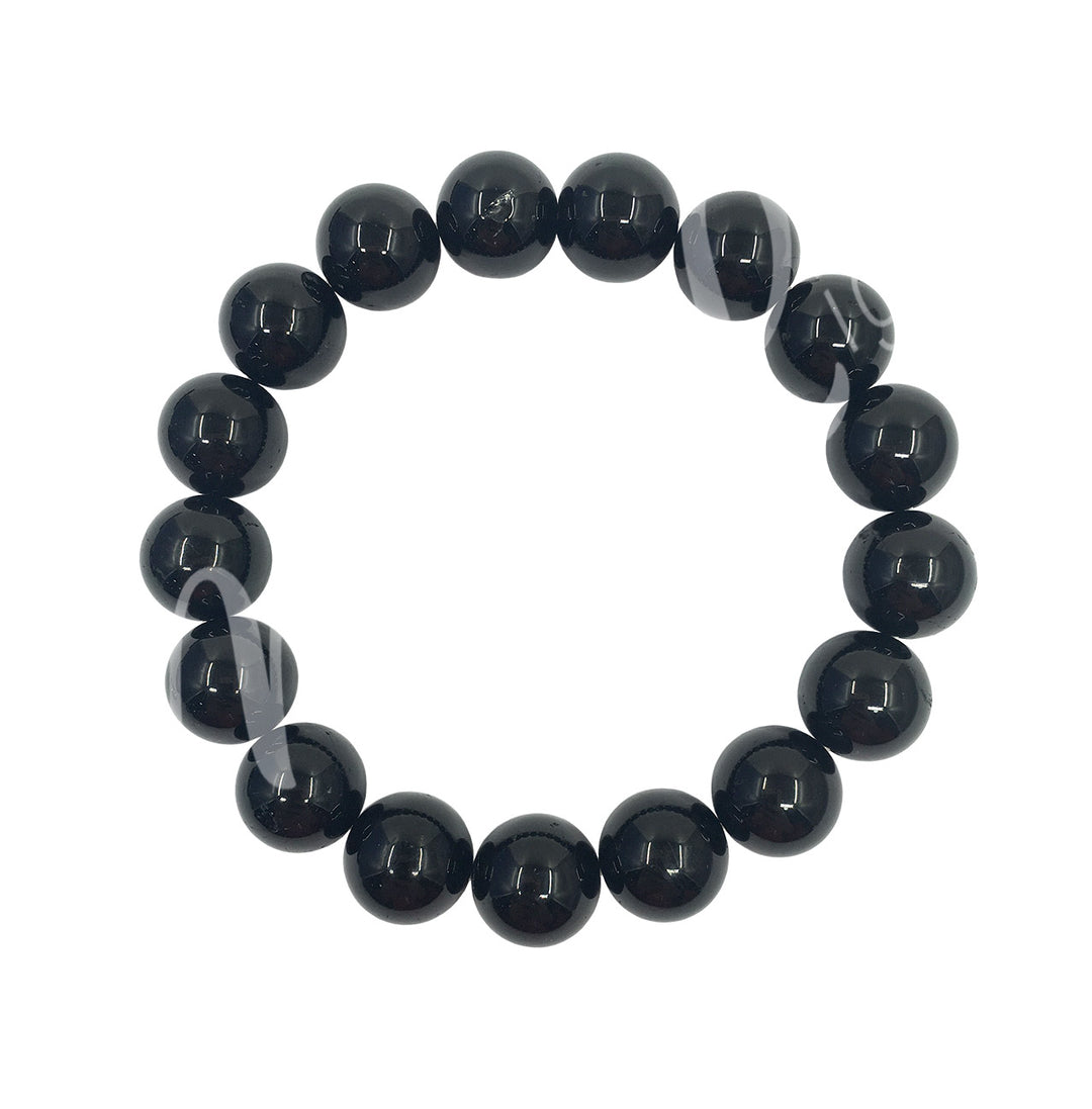 Pulsera de Turmalina Negra (12mm) 8-8.15"
