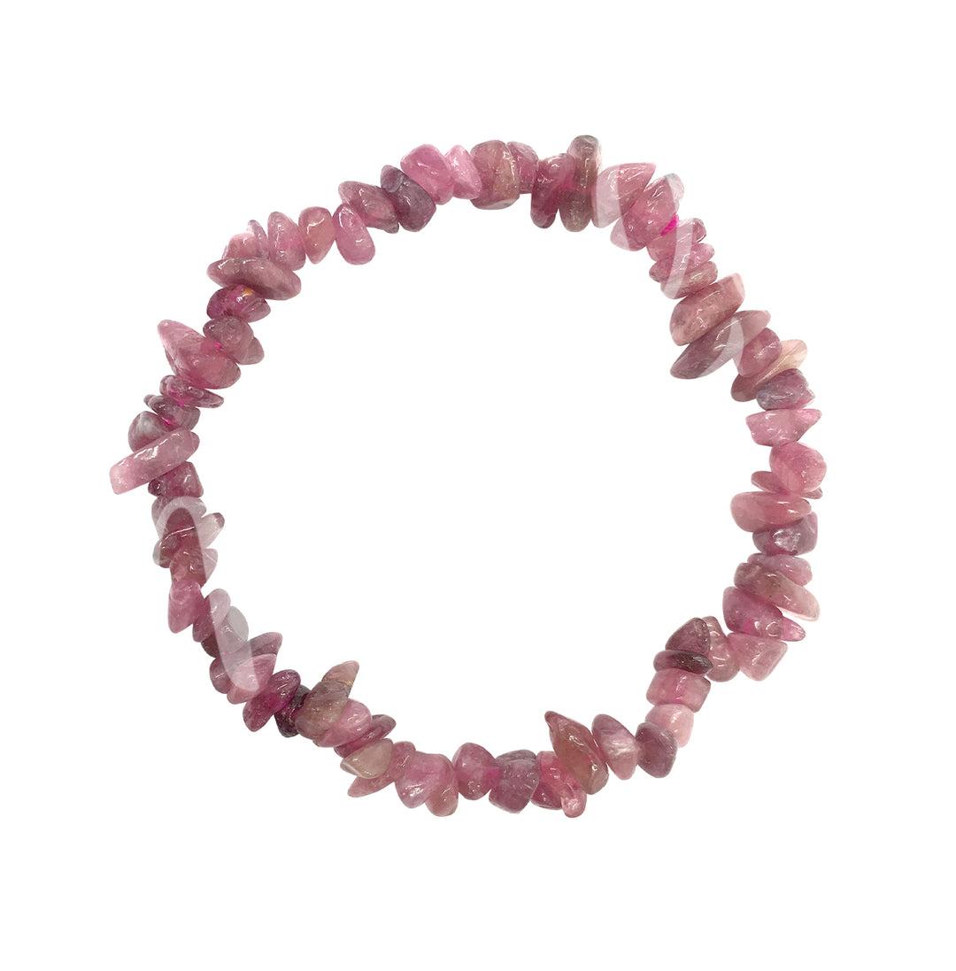 Bracelet Chips Pink Tourmaline (5-8mm) 7.5"