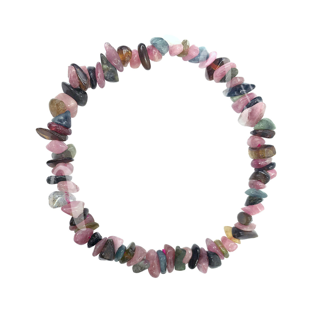 Bracelet Chips Mixed Tourmaline (5-8mm) 7.5"