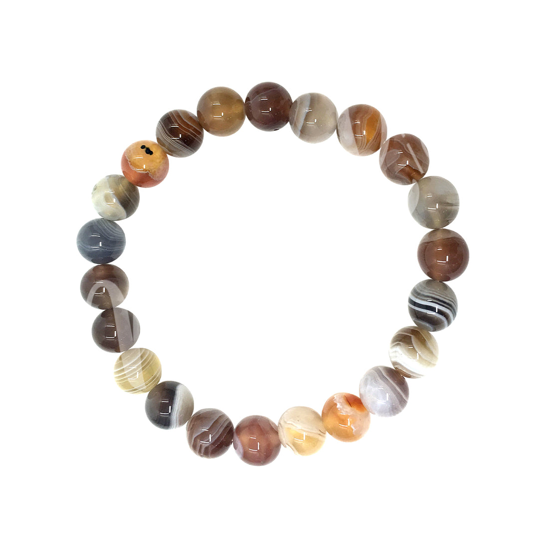 Bracelet Botswana Agate (8-8.5mm) 7.15-7.25"