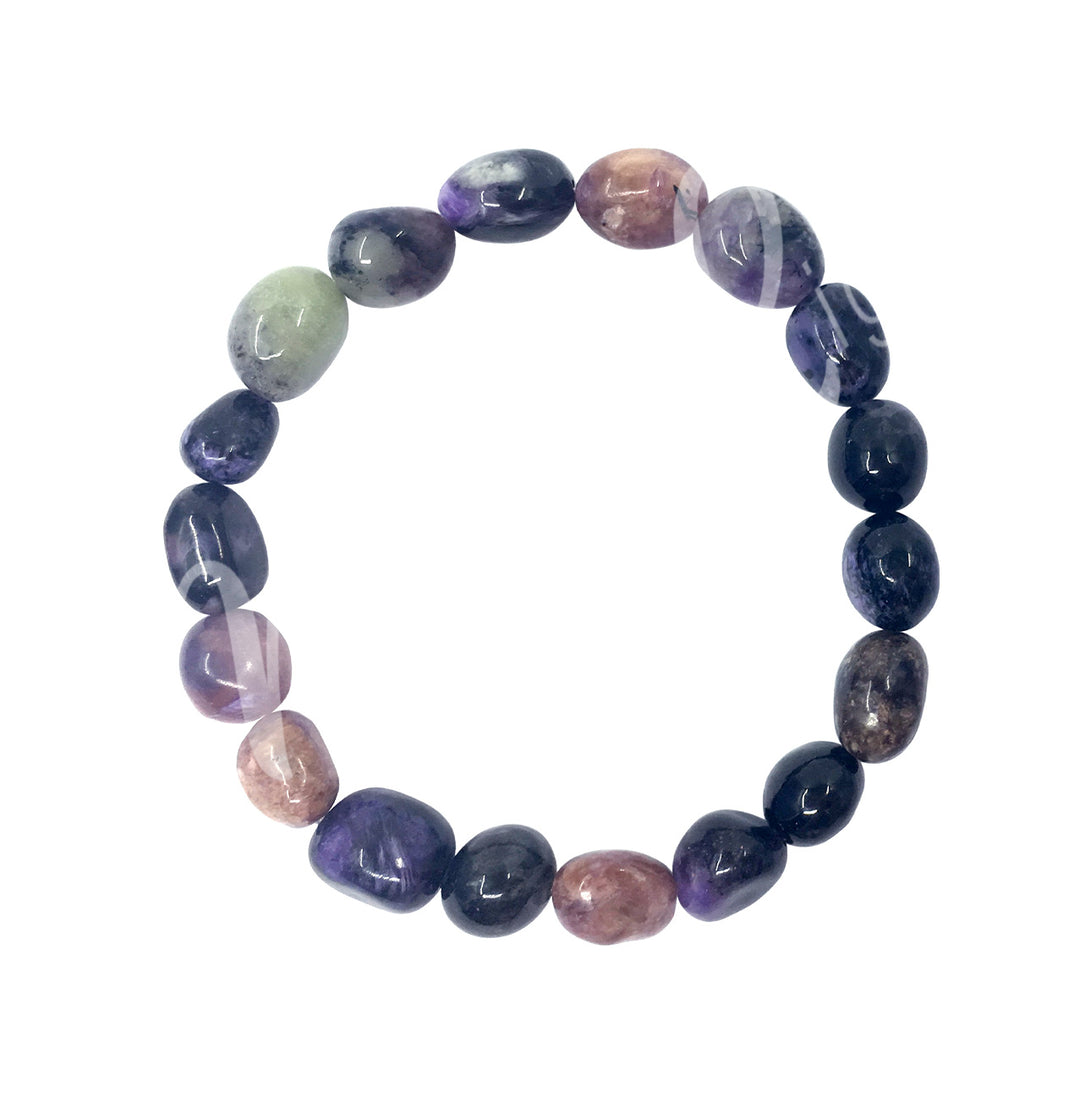 Bracelet Tumbled Stones Charoite (8-10mm) 7.45-7.5"